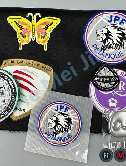 Thermoset patches and badges